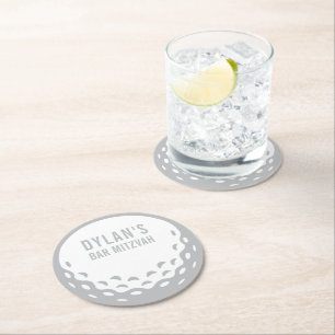 Dessous-de-verre Rond En Papier IMPRIMER COMMANDE événement spécial golf bar mitzv
