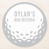 Dessous-de-verre Rond En Papier IMPRIMER COMMANDE événement spécial golf bar mitzv (Devant)