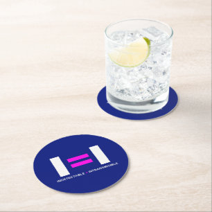 Dessous-de-verre Rond En Papier Indétectable es igual a Intransmisible VIH