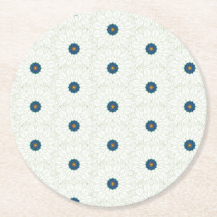 Dessous-de-verre Rond En Papier inspiration du paon