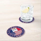 Dessous-de-verre Rond En Papier Iowa (En situation)