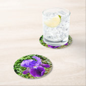 Dessous-de-verre Rond En Papier Iris à poils (En situation)