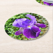 Dessous-de-verre Rond En Papier Iris à poils (Incliné)