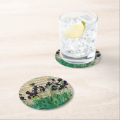 Dessous-de-verre Rond En Papier Iris à poils (En situation)