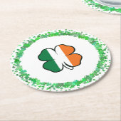 Dessous-de-verre Rond En Papier Irlande Saint Patrick's Day (Incliné)