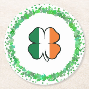 Dessous-de-verre Rond En Papier Irlande Saint Patrick's Day