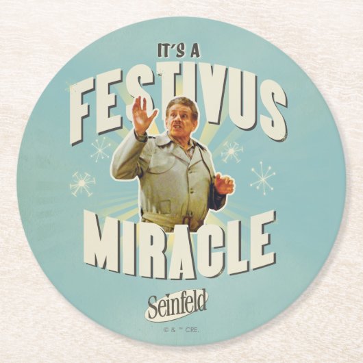 Dessous-de-verre Rond En Papier It's a Festivus Miracle (Devant)