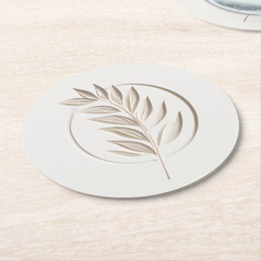 Dessous-de-verre Rond En Papier Ivoirienne (Incliné)