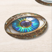 Dessous-de-verre Rond En Papier J'ai mon troisième oeil sur toi (Incliné)
