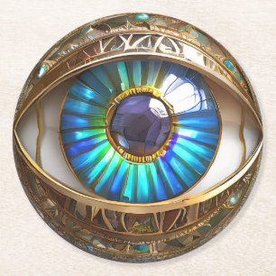 Dessous-de-verre Rond En Papier J'ai mon troisième oeil sur toi