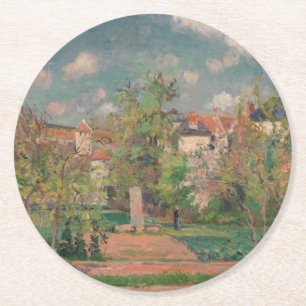 Dessous-de-verre Rond En Papier Jardin en plein soleil, Camille PIssarro, 1876