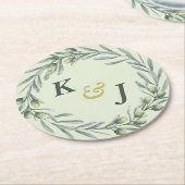 Dessous-de-verre Rond En Papier Jardin toscan (Incliné)