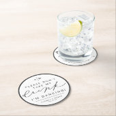 Dessous-de-verre Rond En Papier Je danse Mariage Réception Boisson Dessous de verr (En situation)