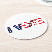 Dessous-de-verre Rond En Papier Je vote (Incliné)