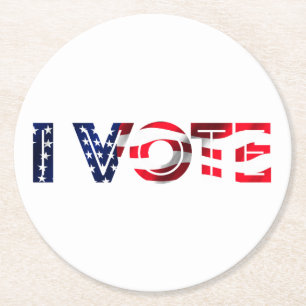 Dessous-de-verre Rond En Papier Je vote