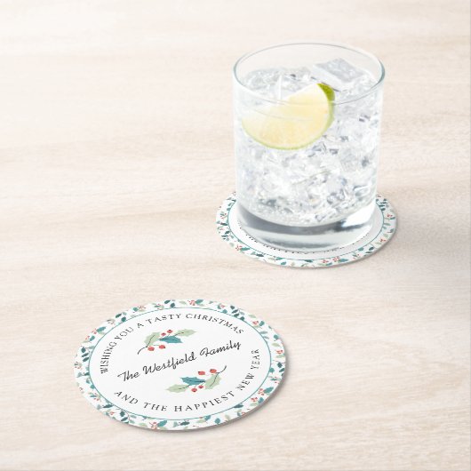 Dessous-de-verre Rond En Papier Je vous souhaite un saint Noël (En situation)