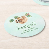 Dessous-de-verre Rond En Papier Joli fentes accroché à l'aquarelle vers le bas (Incliné)