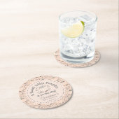 Dessous-de-verre Rond En Papier Joli Orange Petit Citrouille Baby shower Automne (En situation)