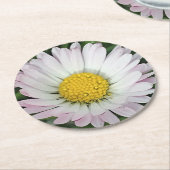 Dessous-de-verre Rond En Papier Jolie marguerite (Incliné)