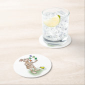 Dessous-de-verre Rond En Papier Jonglage Bunny de Pâques (En situation)