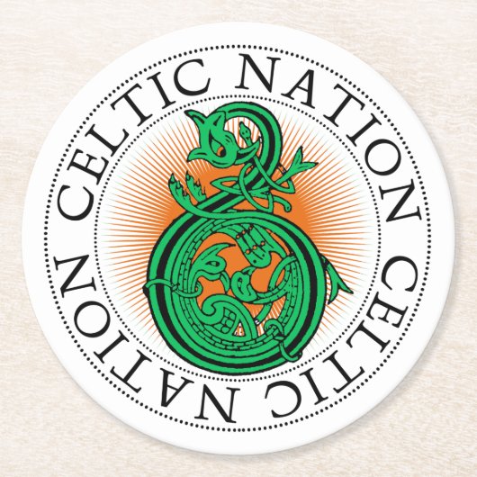 Dessous-de-verre Rond En Papier Jour de la Saint Patrick Celtic Knot (Devant)