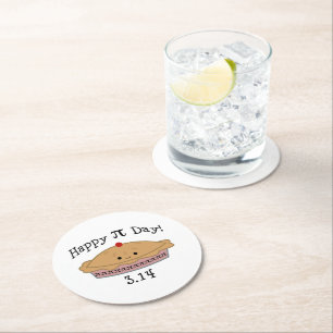 Dessous-de-verre Rond En Papier Jour de Pi joyeux