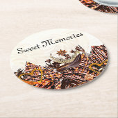 DESSOUS-DE-VERRE ROND EN PAPIER JOUR DE SOLEIL DOUX ! :) (Incliné)