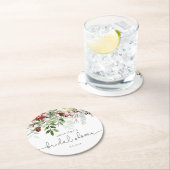 Dessous-de-verre Rond En Papier Journée élégante et inoubliable pour la mariée (En situation)