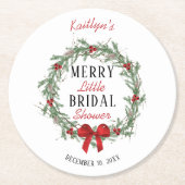 Dessous-de-verre Rond En Papier Joyeuse Petite Noce de Noël (Devant)