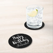 Dessous-de-verre Rond En Papier Joyeux anniversaire (En situation)