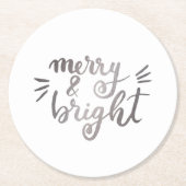 Dessous-de-verre Rond En Papier Joyeux et lumineux - argent (Devant)