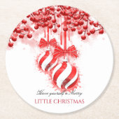 Dessous-de-verre Rond En Papier Joyeux petit Noël aquarelle Splash (Devant)