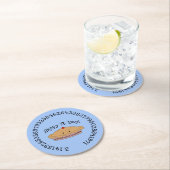 Dessous-de-verre Rond En Papier Joyeux Pi Day Pie (En situation)