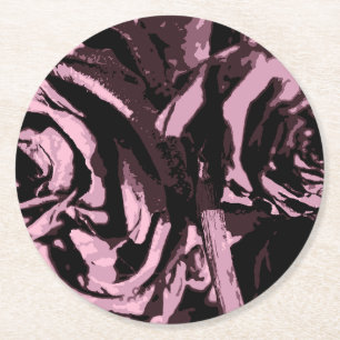 Dessous-de-verre Rond En Papier Juste quelques Roses