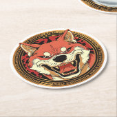 Dessous-de-verre Rond En Papier Kendu Inu 010 (Incliné)