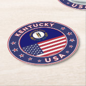 Dessous-de-verre Rond En Papier Kentucky (Incliné)