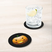 Dessous-de-verre Rond En Papier Kine de Halloween (En situation)