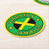 Dessous-de-verre Rond En Papier Kingston Jamaïque (Incliné)