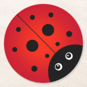 Dessous-de-verre Rond En Papier KiniArt Ladybug (Devant)