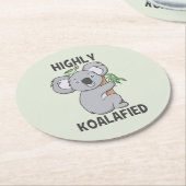Dessous-de-verre Rond En Papier Koala hautement Koalafied (Incliné)