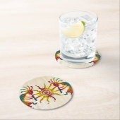 Dessous-de-verre Rond En Papier KOKOPELLI DUO SUN + vos idées (En situation)