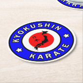 Dessous-de-verre Rond En Papier Kyokushin Karate (Incliné)