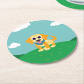 Dessous-de-verre Rond En Papier La BO le chien (Incliné)