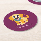 Dessous-de-verre Rond En Papier La BO le chien (Incliné)