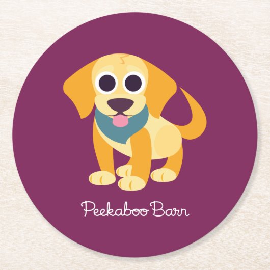 Dessous-de-verre Rond En Papier La BO le chien (Devant)