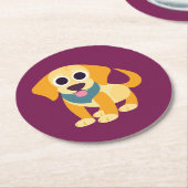 Dessous-de-verre Rond En Papier La BO le chien (Incliné)