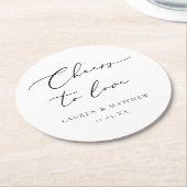 Dessous-de-verre Rond En Papier La calligraphie moderne encourage à aimer le Maria (Incliné)