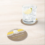 Dessous-de-verre Rond En Papier La collection de mariages de plage de sable jaune<br><div class="desc">Célébrez dans le style avec ces dessous de verre mariages rustiques et très tendance. Le design est facile à personnaliser avec votre propre libellé et votre famille et vos amis seront ravis de voir ces dessous de verre fabuleux. Les éléments correspondants se trouvent dans la collection.</div>