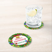 Dessous-de-verre Rond En Papier La couronne de Noël autiste (En situation)