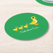 Dessous-de-verre Rond En Papier La famille de canard (Incliné)